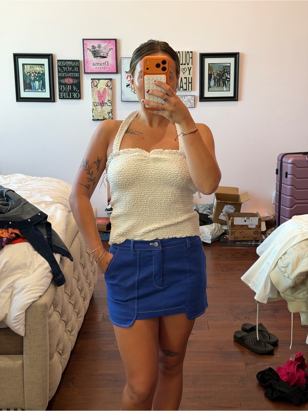Blue Mini Skirt